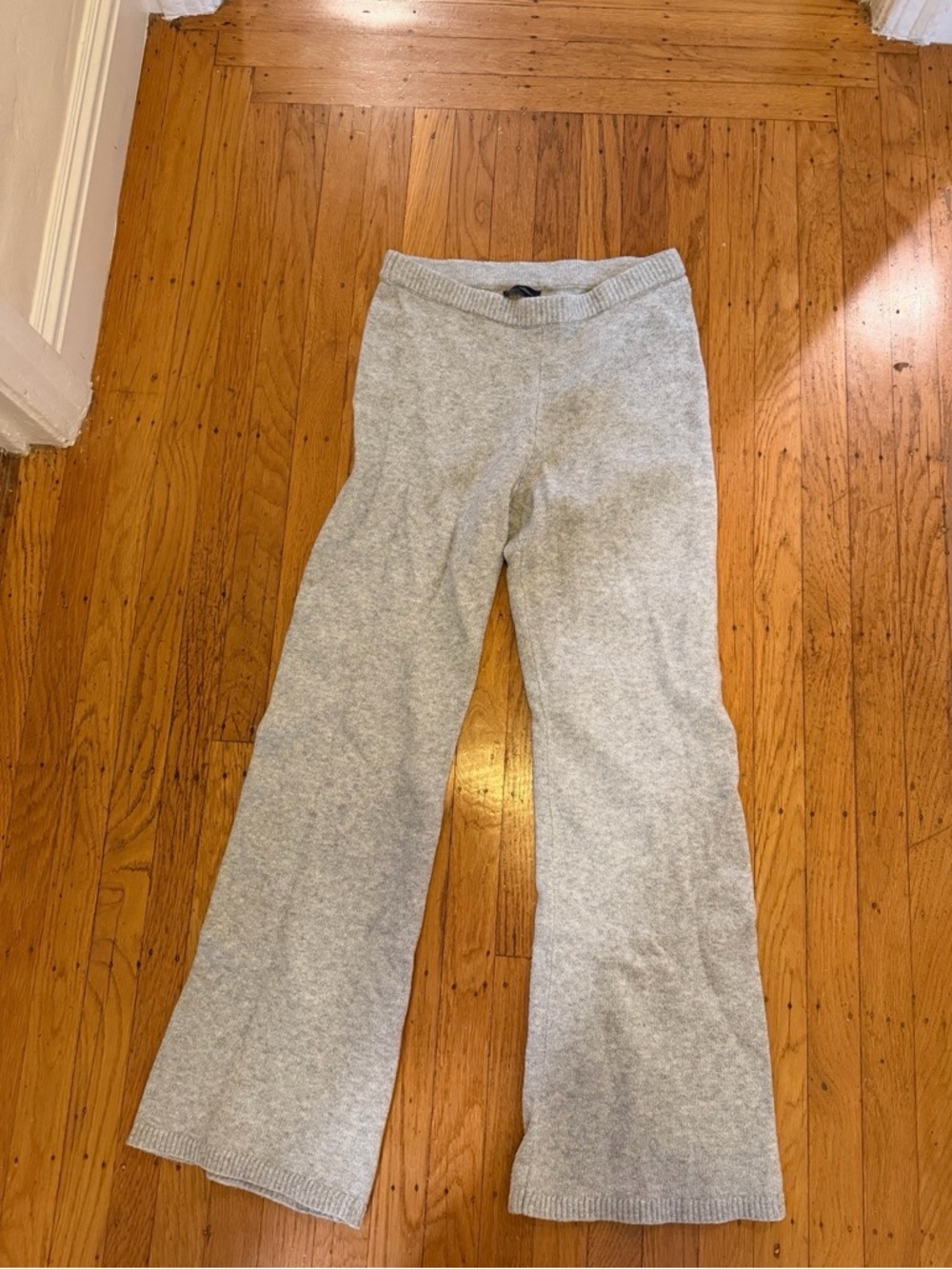 GAP Light Gray Knit Wide-Leg Pants